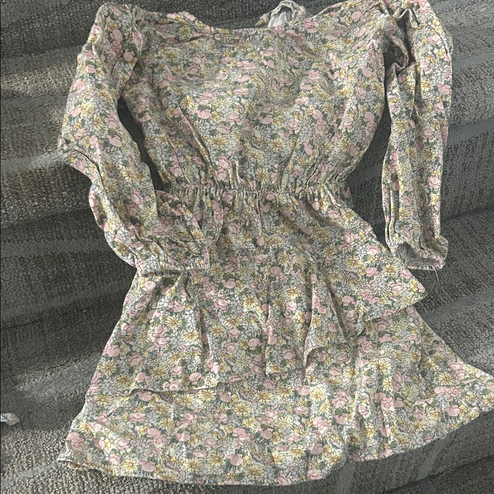 The new society Floral Long Sleeve Dress 4t